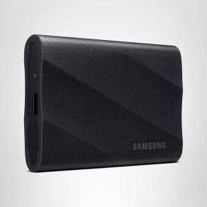 SAMSUNG T9 휴대용 SSD 2TB, USB 3.2 GEN 2X2 외장 솔리드 스테이트 드라이브, SEQ. 게임, 학생 및 전문가를 위한 읽기 속도 최대 2,000MB /S, MU-PG2T0B /AM, 블랙