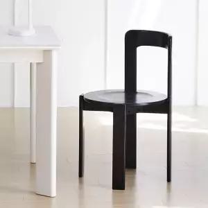 [베스트리빙] 오르 인테리어 고무나무 원목 카페의자 1개 (원목좌판) 4colors