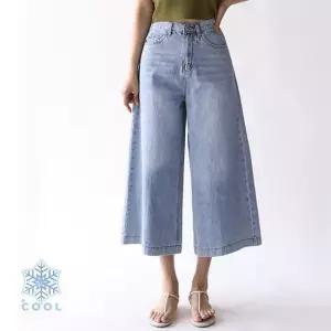 [헤이올리]굿바이세일/55,66/ 썸머 라이트 데님 난스판  큐롯 8부팬츠 PH1173