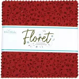 제리 로빈슨 플로렛 레드 5인치 스태커 42 스퀘어 참 팩 라일리 블레이크 디자인 5675RED42