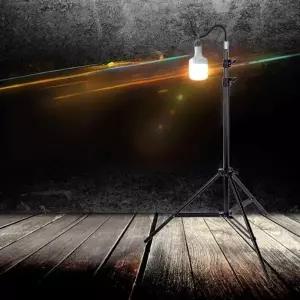 (색상 블랙)캠핑 조명 삼각대 랜턴 걸이 접이식 신축가능 촬영 거치대 받침대