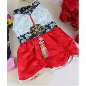 강아지 금박 한복 저고리 여자 1P 명절 설날 패션 고양이한복저고리