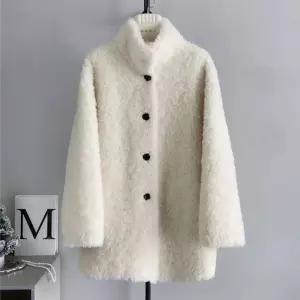 여성 울00 양털코트 하이넥 반코트 뽀글이 천연호주산 4컬러 퍼코트