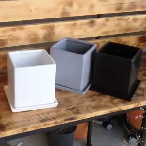 사각 도자기 화분 다육식물 재배 선인장 재배용