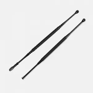 전용케이스 스텐 양면 귀이개세트 블랙 귀청소기 귀지