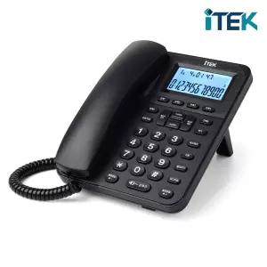 아이텍 빅버튼 어르신 유선전화 가정용 전화기 IK-670 블랙