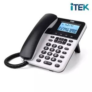 아이텍 빅버튼 어르신 유선전화 가정용 전화기 IK-670 화이트