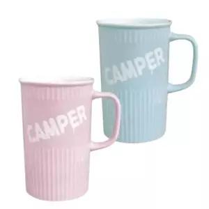 [셀러에이드]머그컵 블루핑크 2개 커피 용기 도자기컵 답례품용