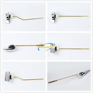 변기 플러시 레버 핸들 구리 전면 및 측면 렌치 구부러진 직선 로드 토토 콜러 범용 교체  설치 1 개