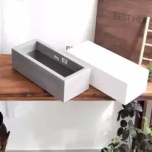 [콩심팥심]예쁜 플라스틱 화분 직사각형 선인장 재배 45x20x12cm 실내 장식