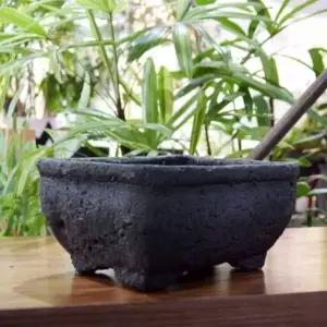 [콩심팥심]실내 인테리어 화분 직사각형 다육식물용 24x18x11 화산석 소재