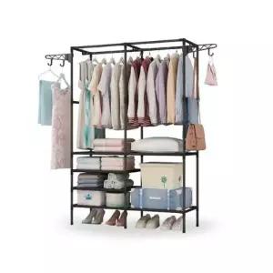 조립식 철제 행거 수납선반 2컬러 옷걸이 WFL9N1P