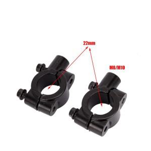 1쌍 Universial 8/10mm 22mm 바이크 오토바이 핸들 바 미러 스쿠터 전자 자전거 Electromobile 뒷면 볼록