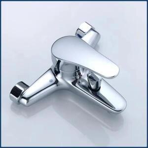 벽마운트 황동 샤워 꼭지 혼합 밸브 욕실 냉수 믹서 탭 물