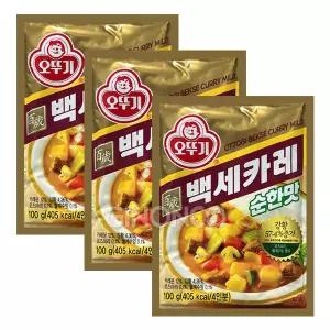 오뚜기 백세카레 순한맛 100g 3개 간편식 가루형