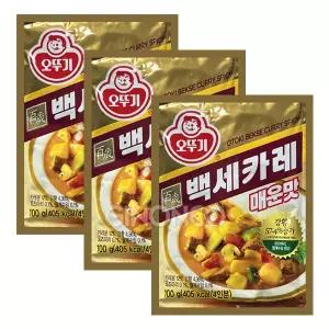 오뚜기 백세카레 매운맛 100g 3개 간편식 가루형
