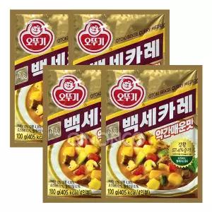 오뚜기 백세카레 약간매운맛 100g 4개 간편식 가루형