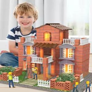 벽돌집 별장 짓기 벽돌블럭 블록 벽돌 집 만들기 DIY 키트 어린이선물 키덜트 생일선물
