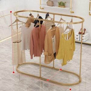 타원형 곡선 행거 매장용 오벌 골드 성인복 길이120CM 의류 높이120CM 아동복