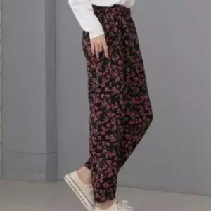 여자 이지 플라워패턴 기모바지 융털 라이닝고무줄 바지 몸빼바지 시즌 유니폼
