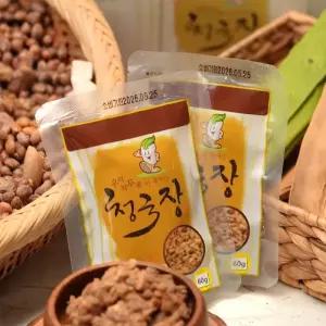우리 작두콩이 들어간 청국장 60g 15팩 발효 진공 소포장 국내산 대두 작두콩