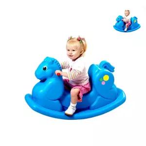 아기말타기 흔들말 블루 아기 유아 장난감 말 말타기 시소