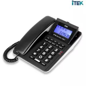 아이텍 유선 가정용 전화기 GND-700 빅버튼 어르신 블랙