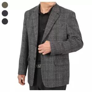 [리빌모아]남자 간절기 국내제작 체크 울 콤비자켓 DA-L-CO-Q001-베이지