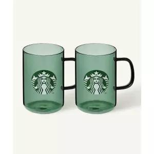 스타벅스 그린 사이렌 글라스 500ml 2P 세트 395717