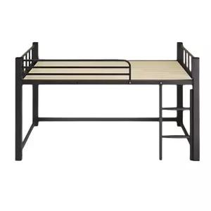 로프트침대 프레임 벙커침대 기숙사 게스트하우스 아파트 침대 복층 블랙 조립 철제 절약