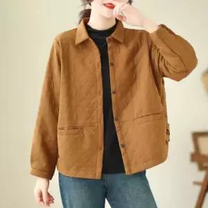 중년 엄마 봄가을 캐주얼 쇼트 코트