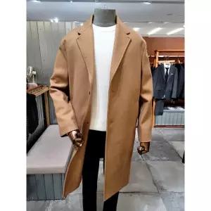 갤러리아 25 F/W 본 베이지 이태리포르텍스원단  쎄미오버핏 싱글코트 BNEWHA58