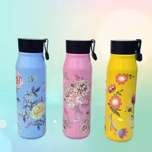 칸토(KANTO) 레트로 플라워 텀블러 350ml 미니보온병 미니텀블러 물컵 커피 일본 슬림보온병 보냉병 등산 낚시 여행낚시 여행 유치원 에소프레소