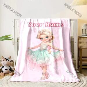 Customized Name Personalized Blanket Baet Dancer Princess Cars Print Birthday Christmas Gift Sofa Be