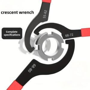 5개 세트 후크 렌치 도구 C형 스패너 미끄럼 방지 반달 바이크 오토바이 자동차 수리 쇼크 조정 수공구