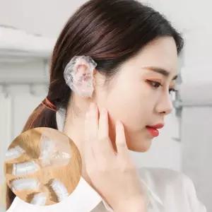 헤어캡 100매 헤어비닐캡 일회용헤어캡 샤워캡 이어캡 일회용비닐헤어캡