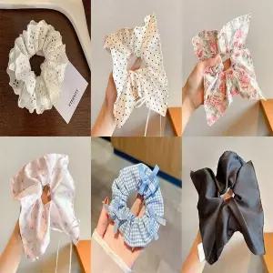 프렌치 곱창밴드 헤어 스크런치 6종