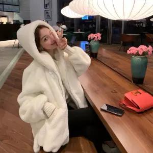 여자 야구 점퍼 추동 램스울 코트 롱 루즈핏 후드 렉스 토끼털 융털 밍크 원픽4