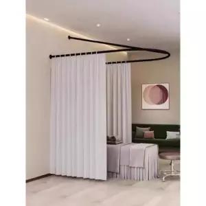 피부샵커튼 한의원 마사지 파티션 커튼 레일 샵 피부샵 병원 흰색