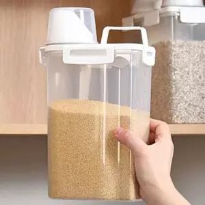 [콩심팥심]밀폐용기 잡곡 보관통 2.5L 냉장고 저장용기 냉동실 정리 통