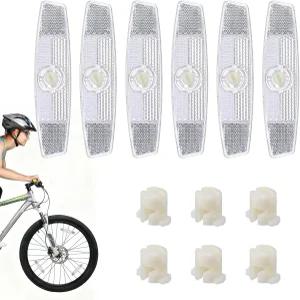 도펜스피 6 PCS 자전거 휠 리플렉터 스포크 산악 로드 바이크 야간 타기 안전 경고 액세서리 장식용
