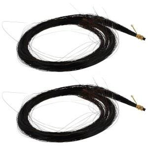 비올라 활을 위한 2묶음 헤어 - 바이올린과 고급 품질 액세서리(블랙)