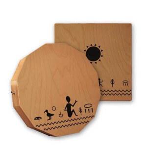 무릎 카혼 핸드드럼 타악기 여행 단단한 핸드 기타 드럼박스 교육용 비트 연주