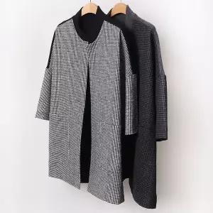 [하프클럽/]빅사이즈아우터 B671L601 하운드차이나롱가디건 MN