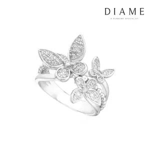 로맨틱가든 허니빠삐용 18K골드 랩그로운 다이아몬드 반지 FGDR1400WLAB