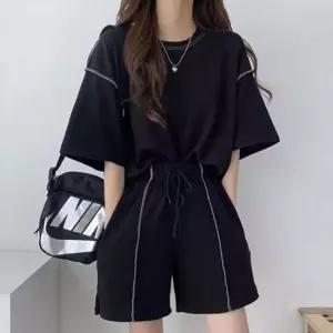 밴딩반바지 데일리 루즈핏 데일리 반바지 반팔 클래식 세트