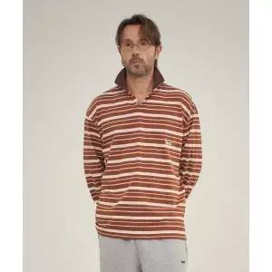 매장정품 더블유엠씨 WMC 스트라이프 카라 럭비티_BROWN O-MOBAL4M51825 144594