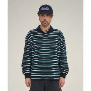 매장정품 더블유엠씨 WMC 스트라이프 카라 럭비티_NAVY O-MOBAL4M51856 144585