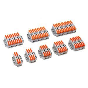 미니 소형 퀵 와이어 커넥터 범용 소형 가정용 스플라이싱 푸시-인 터미널 블록 고정 구멍 1 개