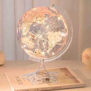 지구본 조명 무드등 탁상형 충전식 핑크 무선충전 랜턴 인테리어 침실 핑크/APP설명